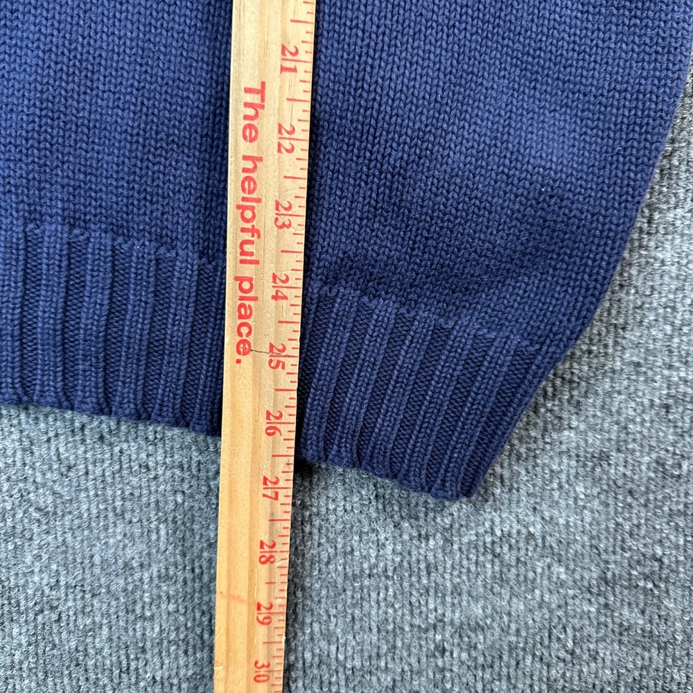 VTG Polo Ralph Lauren Men's Size XL Navy Blue Cotton V-Neck Sweater Vest Pony - Picture 5 of 8